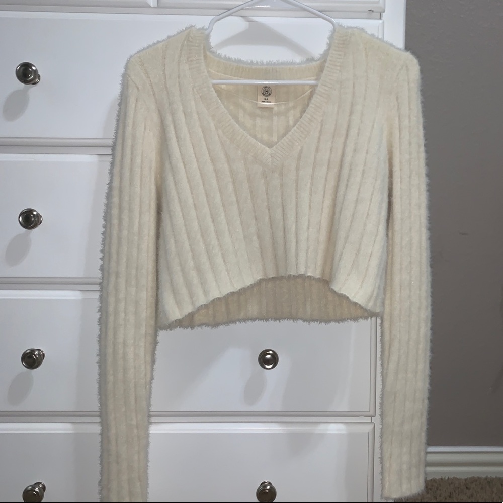 URBAN OUTFITTERS Cropped V-Neck Sweater